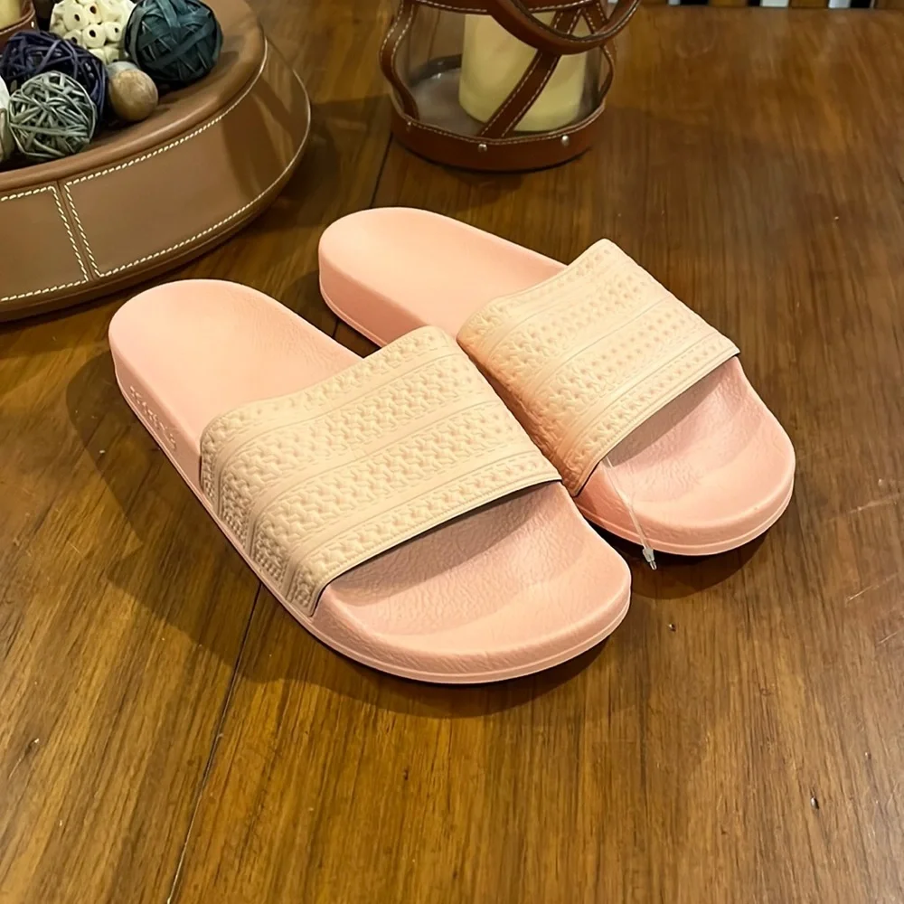 Adidas Adilette Slides Sandals Shoes Hazel Coral flip flops Italy BA7538 Mens 12